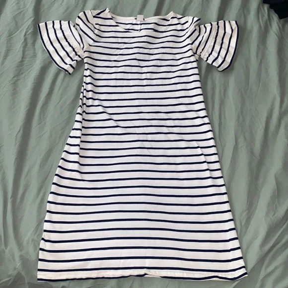 J. Crew | Dresses | J Crew Blue And White Striped Dress With Ruffle Sleeves Size Xxs | Poshmark J. Crew | Dresses | J Crew Blue And White Striped Dress With Ruffle Sleeves Size Xxs | Poshmark